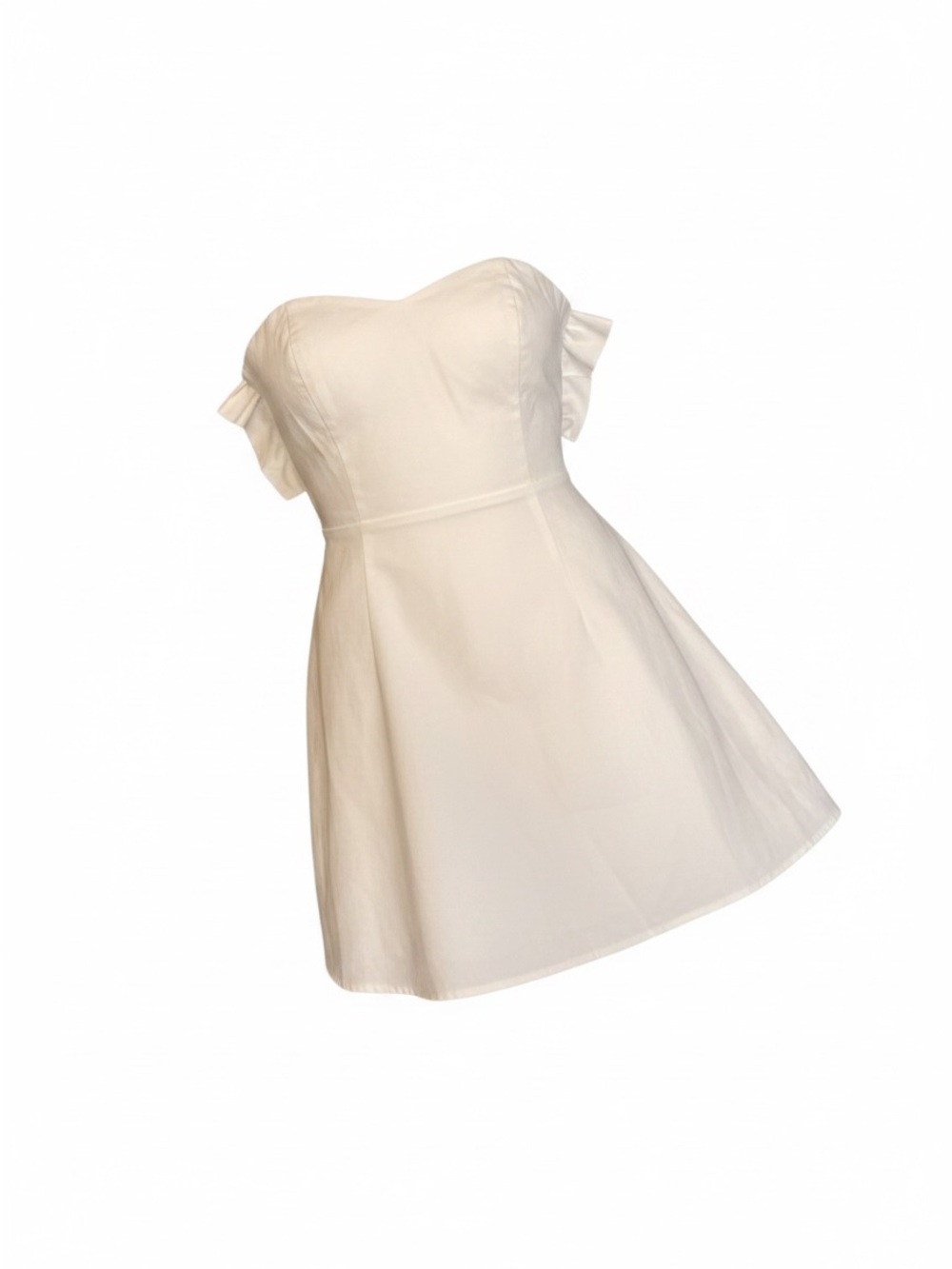 Altar'd State Lilia Cream/Ivory Strapless Bow Mini Dress Size Medium